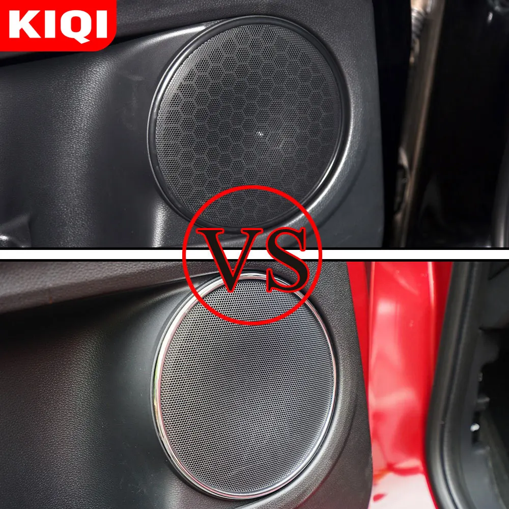 

4pcs ABS Door Speaker Frame Trim Cover for Honda HR-V HRV Vezel 2016 - 2023 Matte Sliver Car Styling 17/18.2cm