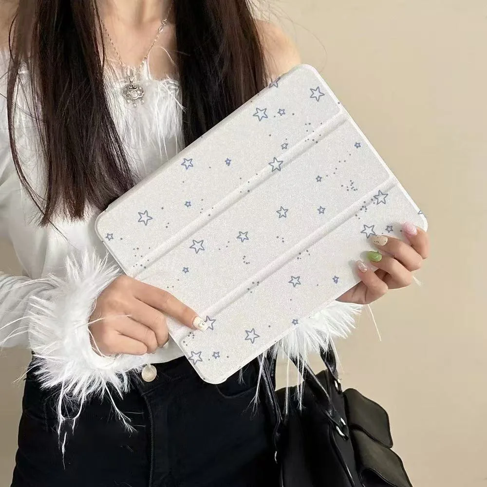 

Для iPad Air7 Air6 Air5 Air4 Air3 A16 11th M3 iPad Pro11 2024 10,9 10-го поколения 10,5 10,2 9th 8th Smart Cute Case с держателем для ручки