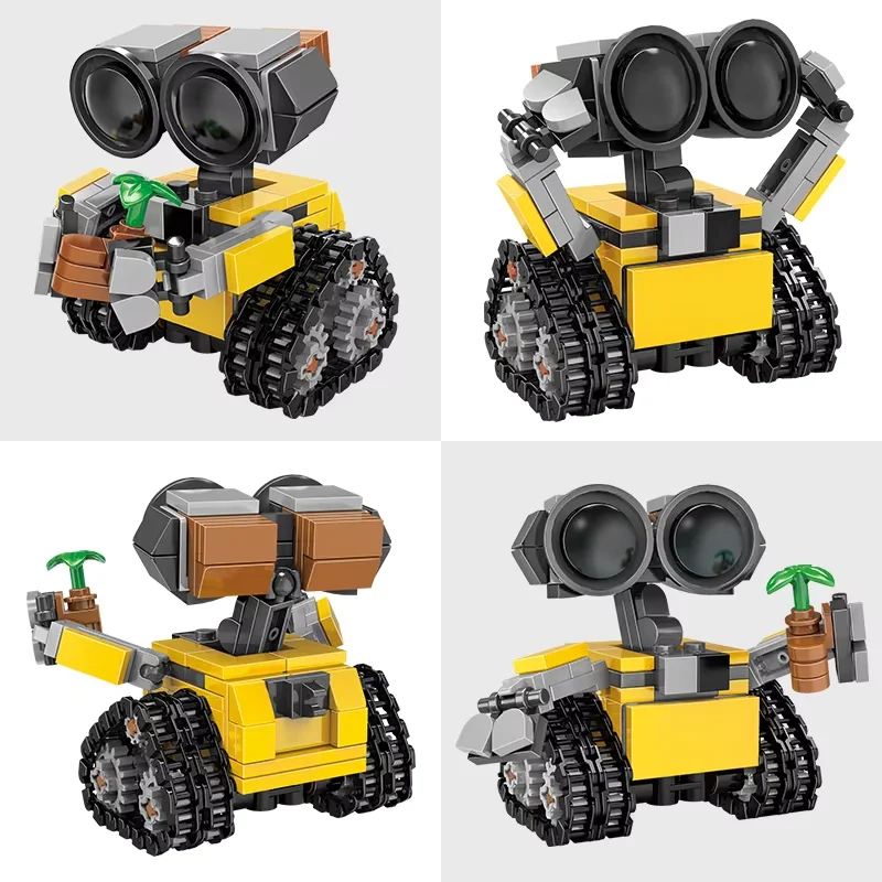 Space Mini Robot MOC Building Bricks Toys 217Pcs Tracked Bot Model Classic Movie Sci-Fi Blocks Adult Gifts view 2