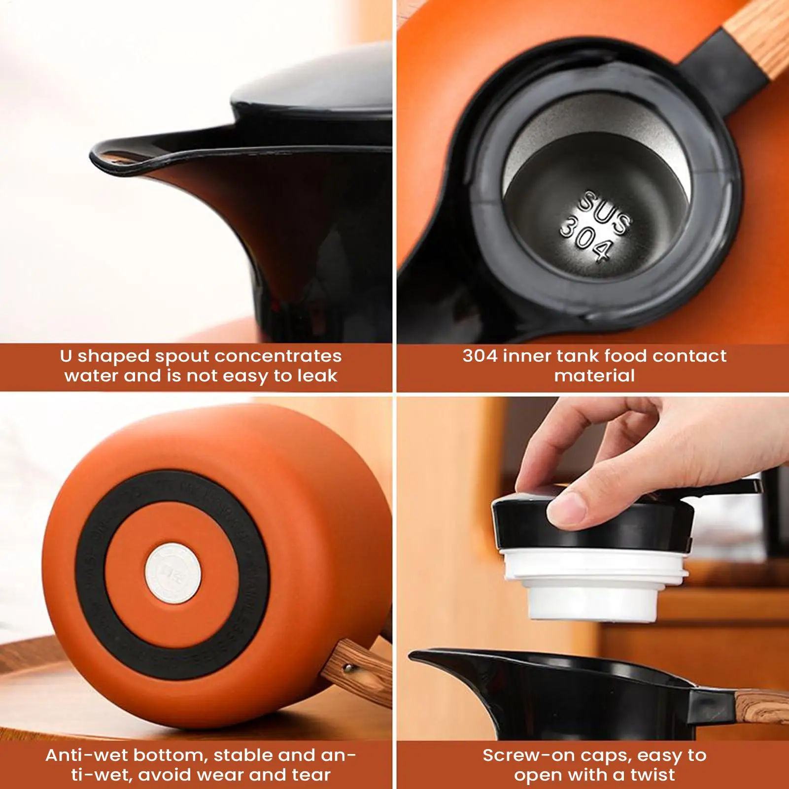 

Кофе графин с изоляцией, 2 л, вакуумная противоскользящая ручка, кофейник из нержавеющей стали, кувшин для воды для горячих и холодных напитков, сока, чая, дома