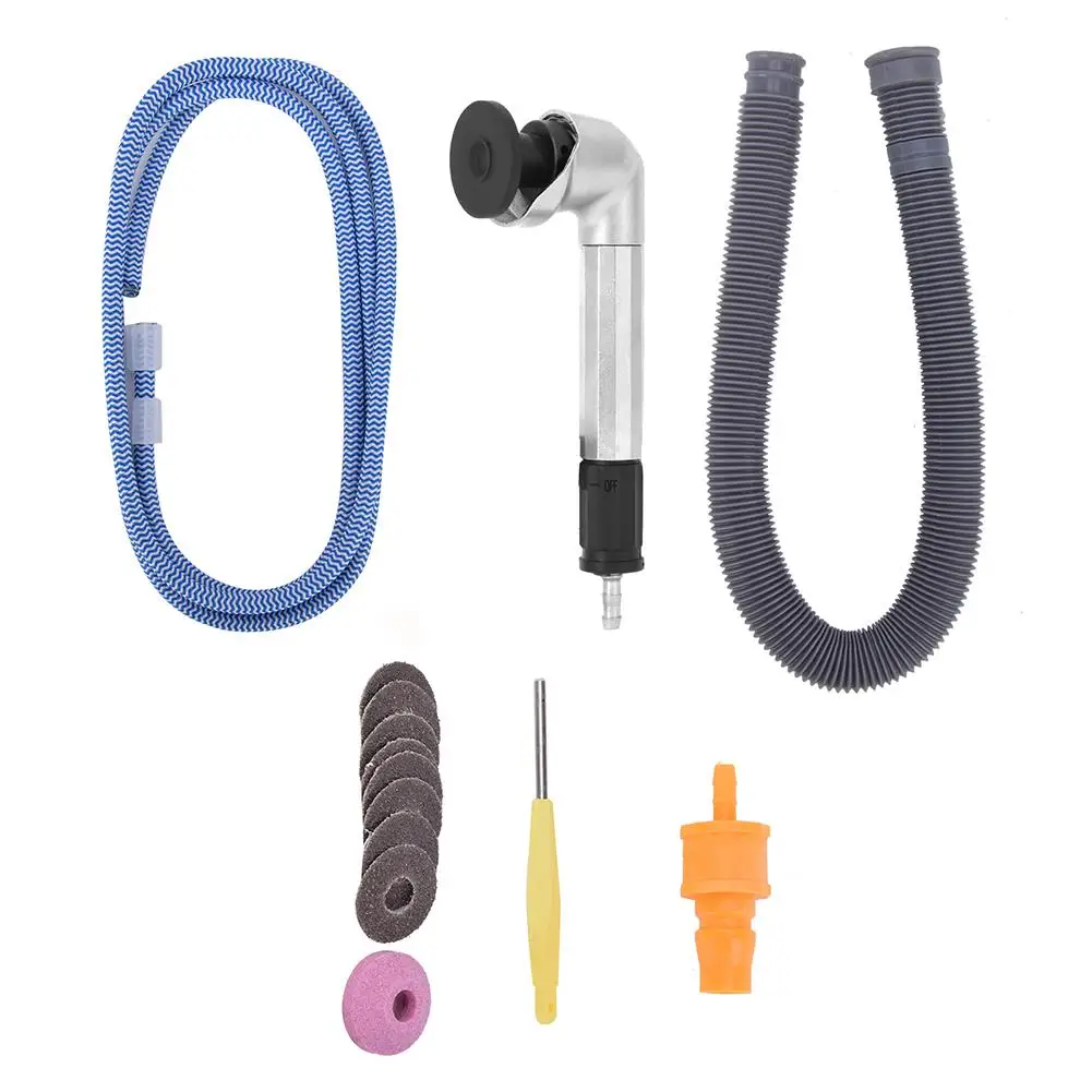 

Mini Pneumatic Grinder Set Handheld 90 Degree Angle Grinding Pen 23500rpm Engraving Tool Kit for Metal Wood Crafts