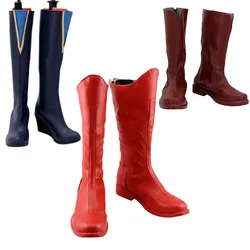 Anime Hero SuperGIRL Clark Kent Red boots Cosplay MEN Women Nia Shoes 36-48 size Custom Size