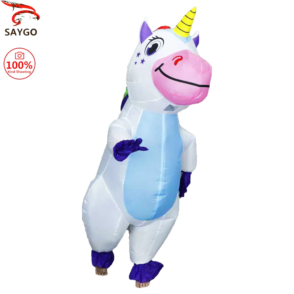 

Надувной костюм единорога для взрослых и детей, радужные костюмы на Хэллоуин для женщин и мужчин, карнавальный талисман для взрослых, Пурим, Рождество, косплей