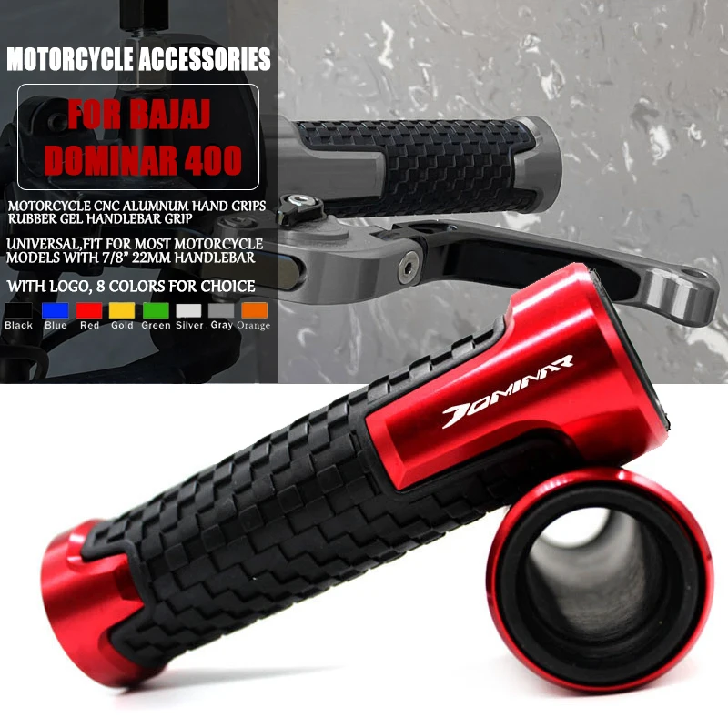 NEW design 7/8'' 22mm Motorcycle knobs Anti-Skid Handle ends Grips Bar Hand Handlebar For Bajaj Dominar 400