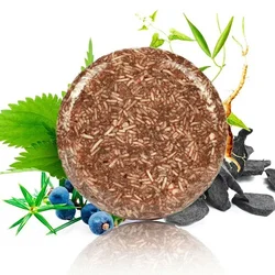 60g Polygonum Haar Verdunkelung Shampoo Riegel feste Shampoo Seife Bambus Holzkohle, Kaffee, Honig, Jinger, Teebaum Haars eife