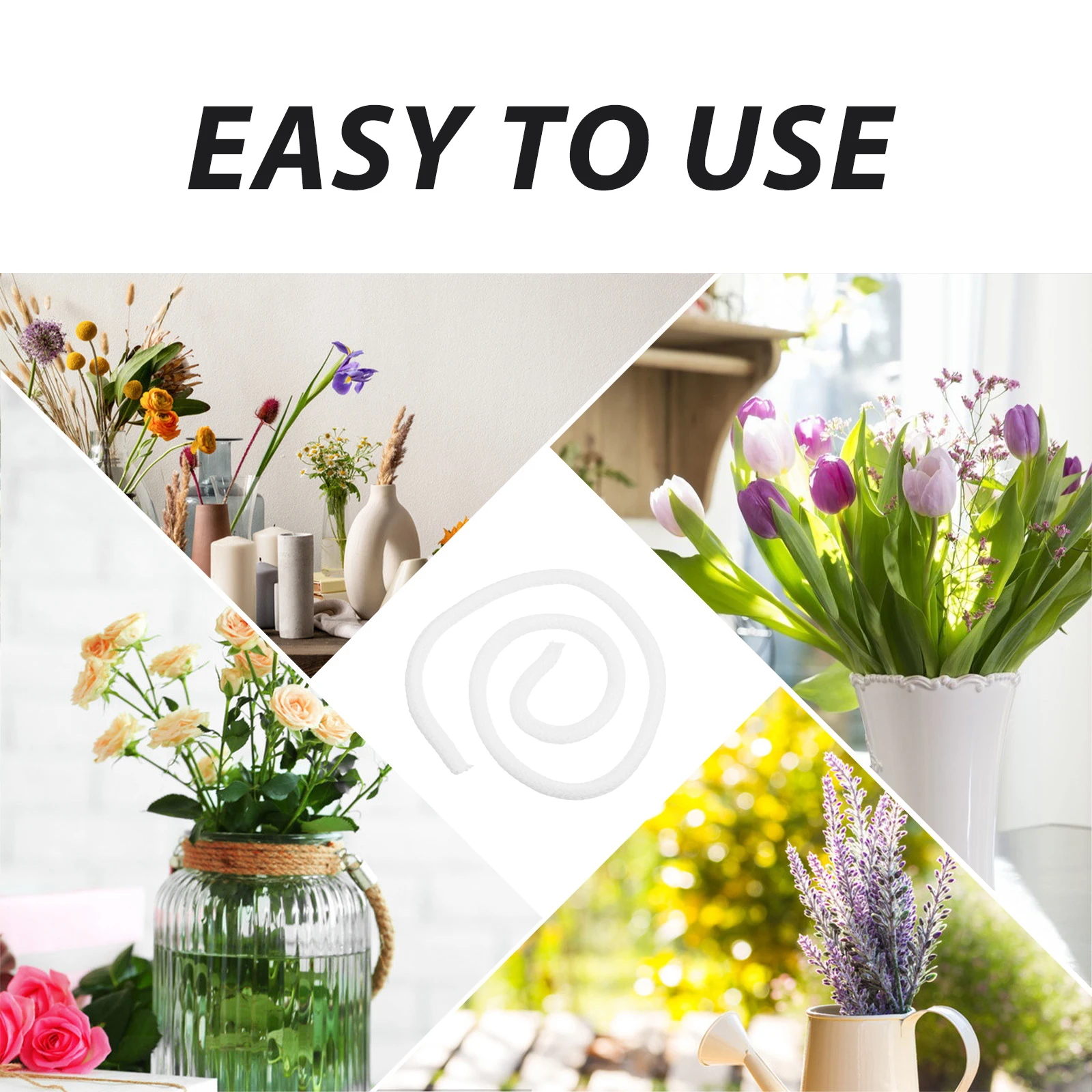 

50Pcs Hydroponic Absorbent Cotton Rope Self Wick Cord for Indoor Plant Automatic System DIY Planter