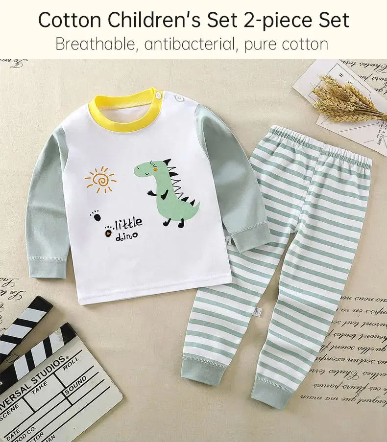 Kinder Kinder Kleidung Sets Jungen Mädchen Anzug Pyjamas Kleidung Hosen Cartoon Herbst Winter Nachtwäsche Outfits – Detail 1