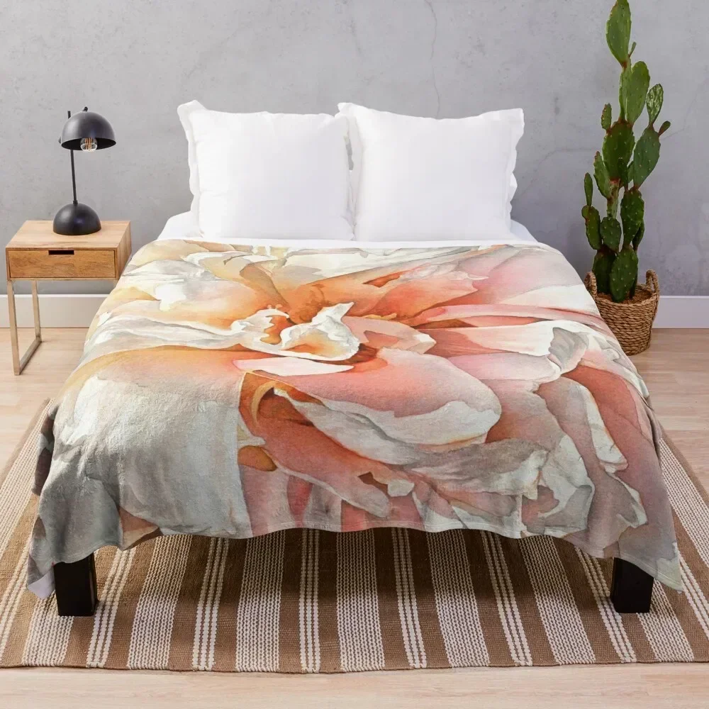 

Moon River Watercolor Painting Throw Blanket Plush Fuzzy Cozy Blanket for Couch Sofa