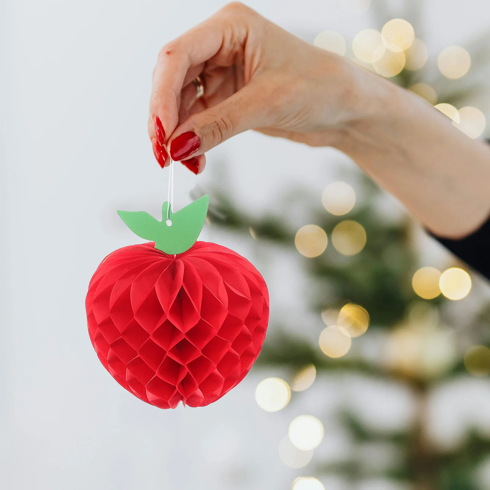 

10Pcs Apple Honeycomb Paper Decorations Red Birthday Party Home Decor Hanging Garland Party Supplies Honeycomb Ornaments