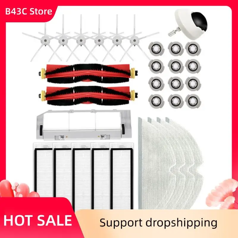 

B43C Vacuum Cleaner Main Brush For Xiaomi Roborock S6/S5/S60/S65/S51/S55/T6/T7pro/E25/E35/T4/T5/S5MAX/S6pure/E4/E5