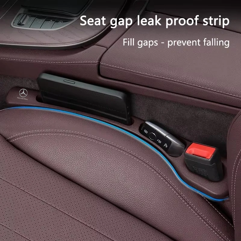 

2Pcs Car Seat Gap Filler Organizer Waterproof Universa Accessories for Mercedes Benz B R G Class GLK GLA C200 E200 C200L S400