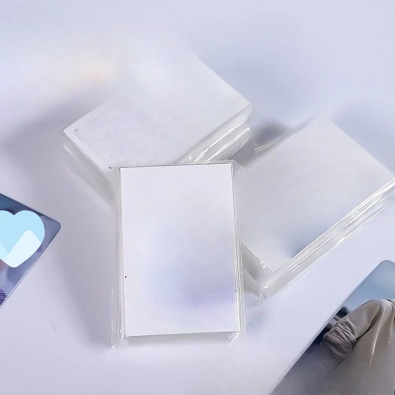 Card Film Card Sleeve 20 Thread Flat Mouth 0.1mm Love Bean Small Card Protective Film 3-inch CPP High Transparency Card Sleeve