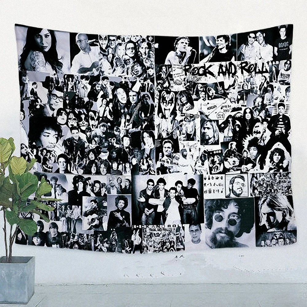 Hip Hop\Rock\Thrash Metal\ Reggae Music Gig Poster Large Flag Curtain Banner HD 4 Hole Tapestry Print Cloth Art Room Decoration