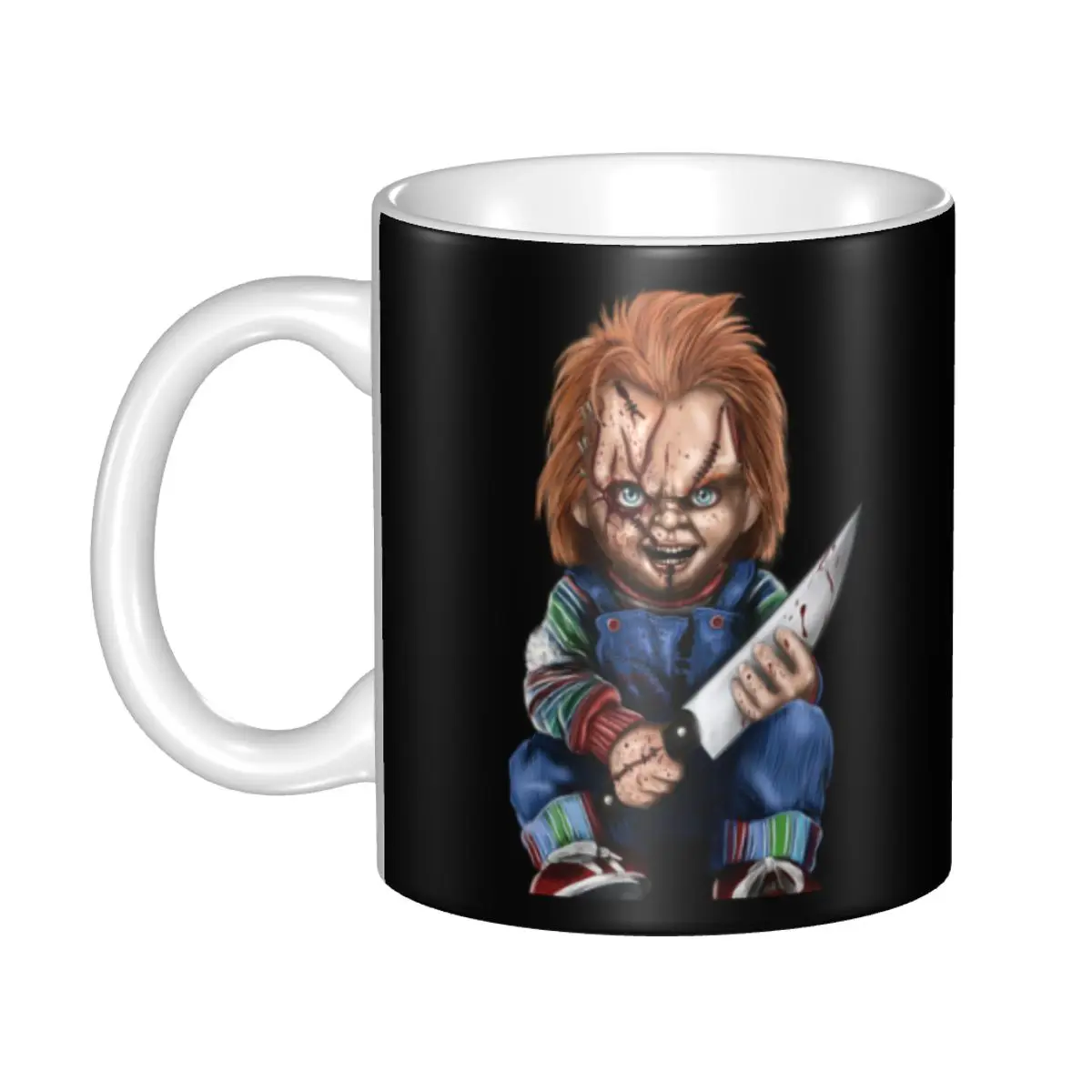 

Chucky Killer Doll Mugs Custom Childs Play Horror Movie Coffee Ceramic Mug Cup Creative Present