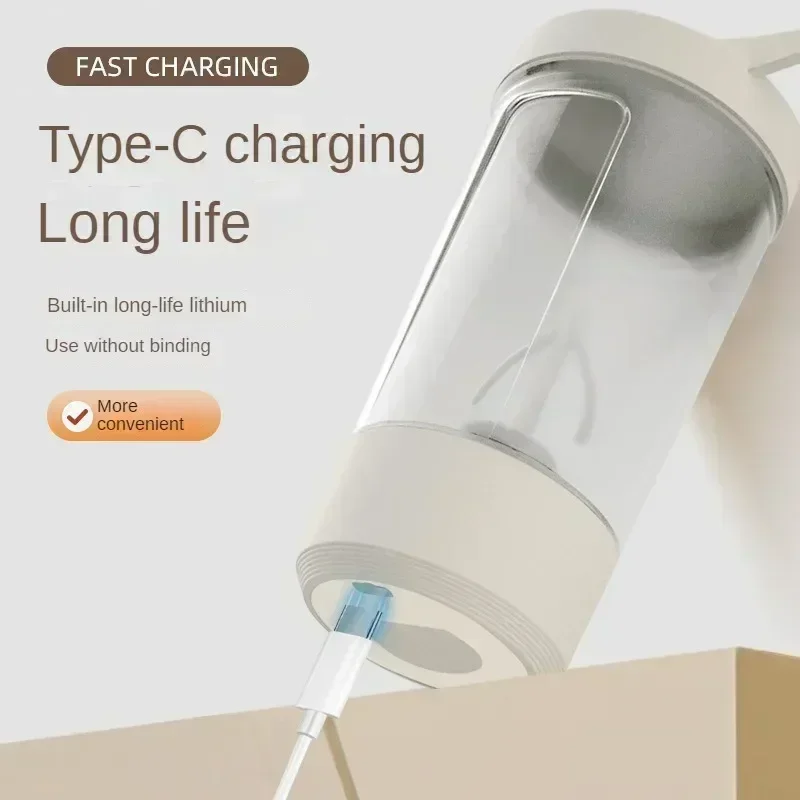 Immagine 4: Bottiglia elettrica portatile per shaker per proteine Frullatore ricaricabile USB Tazze miscelatrici multiuso da 450 ml per allenamento fitness