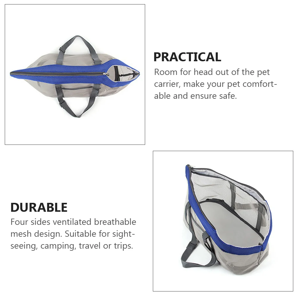 

Mipcase 1pc Clear Pet Travel Tote Bag Large Mesh Backpack Carrier for Dogs Handbag Lightweight Cage Net Portable Animal Pouch