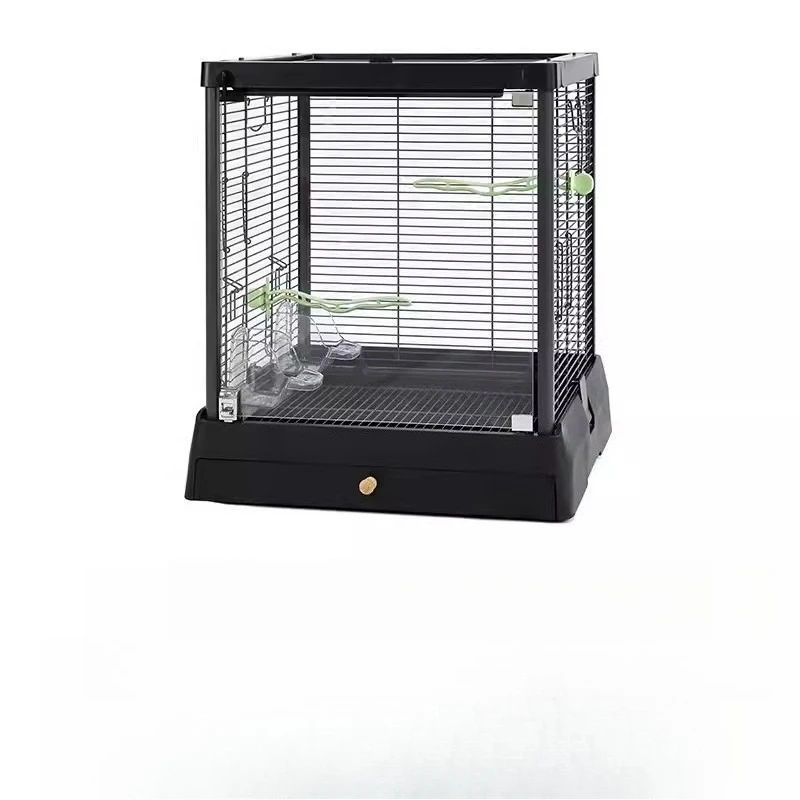 

Birdcage 304 stainless steel household large glass parrot luxury villa Xuanfeng Peon