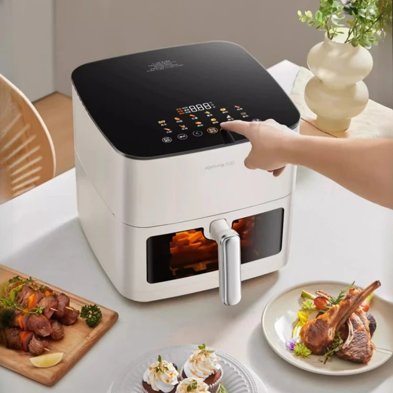 مقلاة هوائية Jiuyang جديدة ذات سعة كبيرة منزلية مزدوجة مصدر حرارة بدون دوران مقلاة كهربائية بصرية ماكينة طهي #2