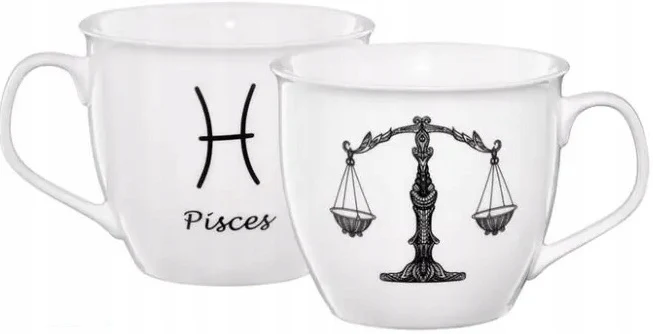 Zodiac Wage porseleinen mok wit 550ml
