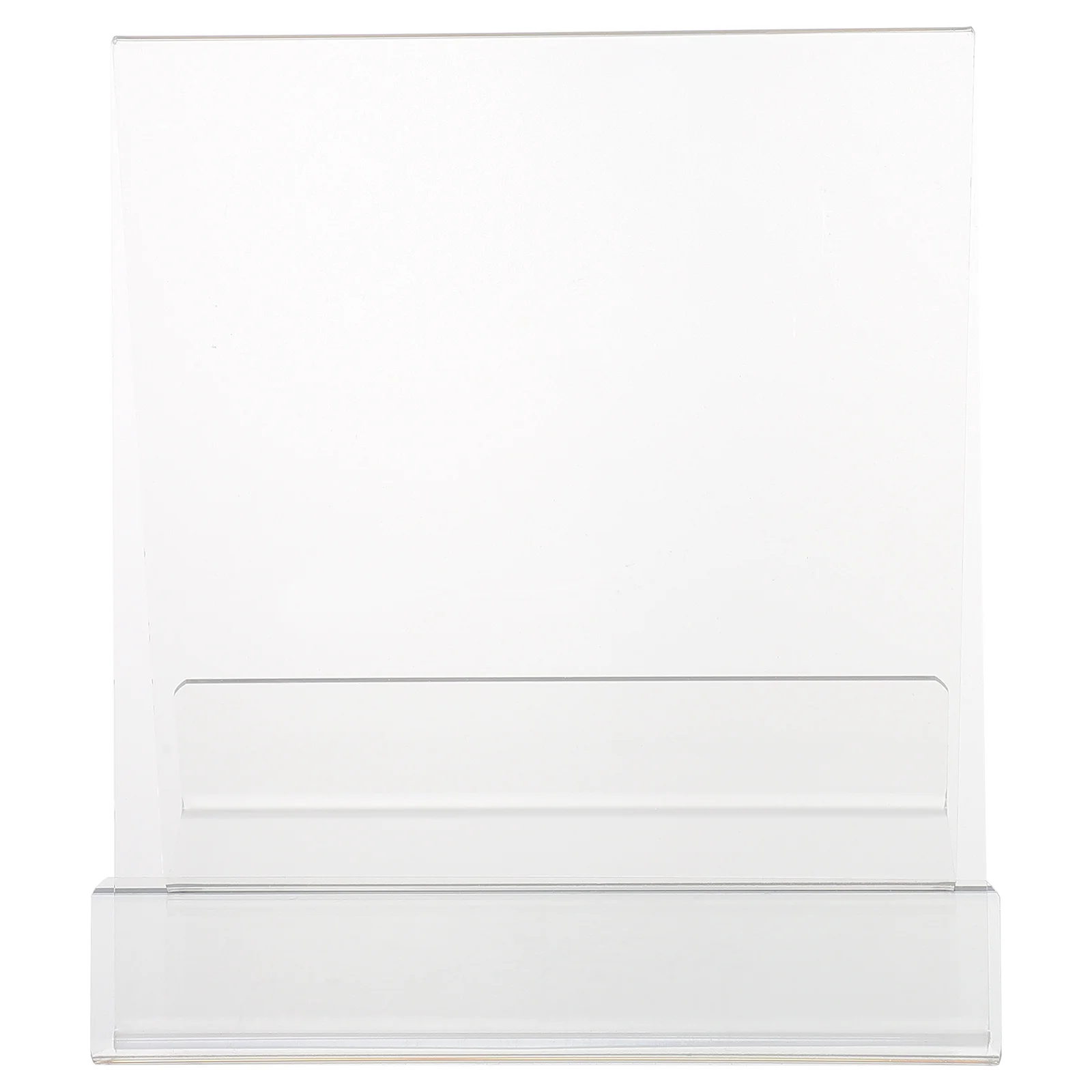 رف كتب أكريليك على الوجهين لسطح المكتب للكتب والمجلات وحامل عرض منظم وحامل كتب شفاف ورف تخزين