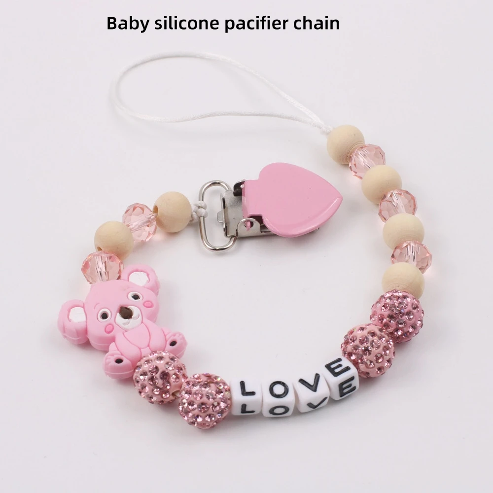 1Pc Pacifier Accessories Baby Cartoon Koala Silicone Pacifier Chain