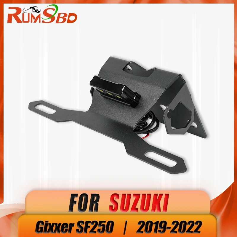 

Motorcycle Tail Tidy Fender Eliminator Rear License Plate Holder Bracket For Suzuki Gixxer SF250 SF 250 2019 2022 2021Led Light