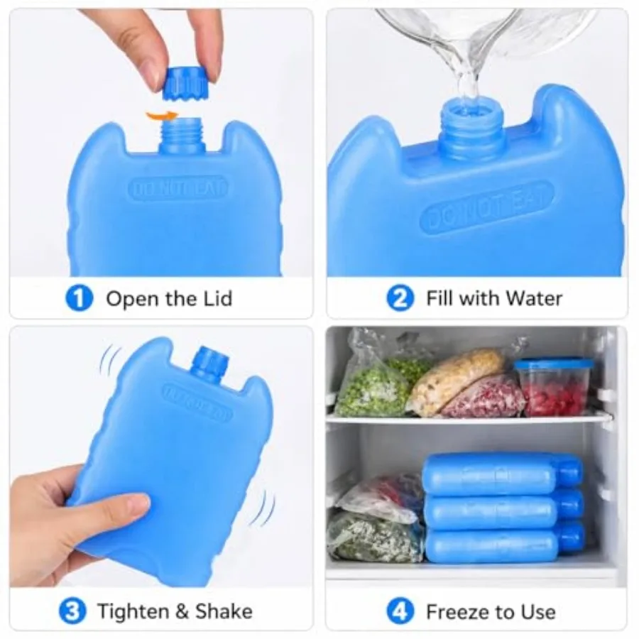 Ice Packs for Lunch Boxes, Lunch Cooler Bag, Reusable Lunch Box Ice Pack for Cooler, Lunchbox Accessories, Lunch Bag Freezer Lo view 4