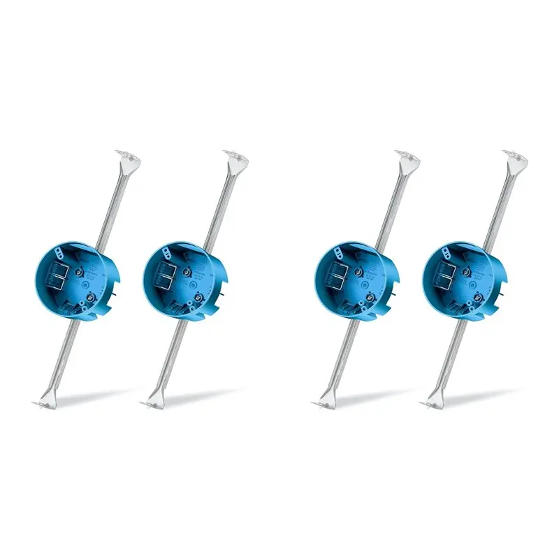 【ORNAMENT】4 Pcs Ceiling Fan Brace Electrical Box 14.25 To 22.5 Inch Adjustable Electrical Box And Support Bar Fan Bracket Blue