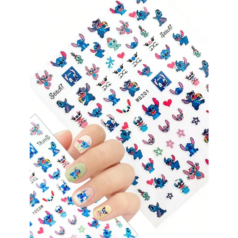 2025 explosiones que venden pegatinas adhesivas para uñas Shi Dizai Star Baby Weird Cute Cartoon para niños. Accesorios Disney