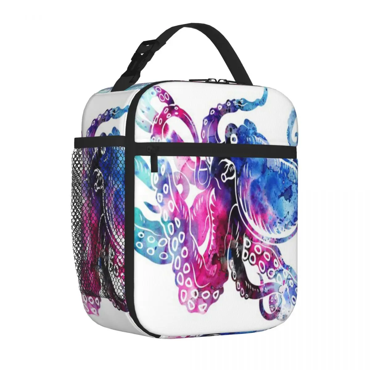 Bestselling Octopus Art Earthy Tone Commuter Lunch Bag Festival Outing Nylon Lunch Bag