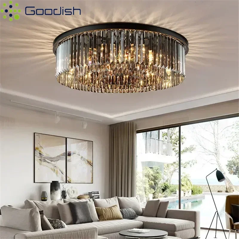 

Modern Crystal Ceiling Lights Luxury Round LED Lamps Home Decoration Chandelier for Kitchen Living Dining Bedroom Hall Lighting