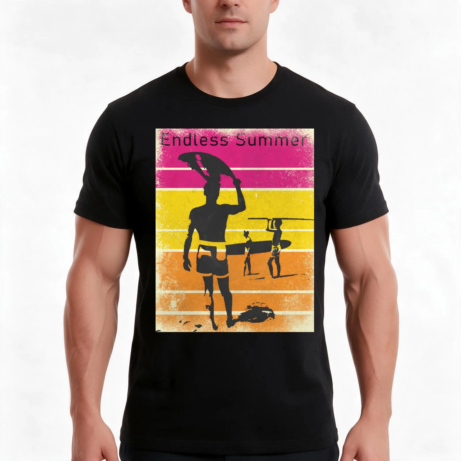 Vintage Endless Summer T-Shirt, Summer Casual Cotton Tee, Oversized Streetwear Tops, Vintage Graphic Print, Unisex Men Women