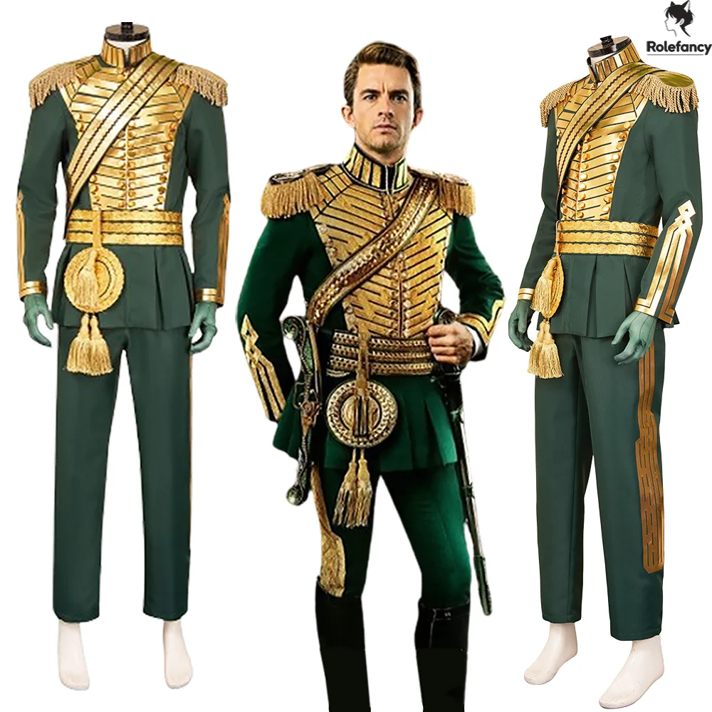 

Костюм для косплея Wicked Movie Fiyero, зеленый комплект одежды, куртка, брюки, аксессуар с кисточками для взрослых и мужчин, Хэллоуин, карнавал, вечеринка, ролевая игра