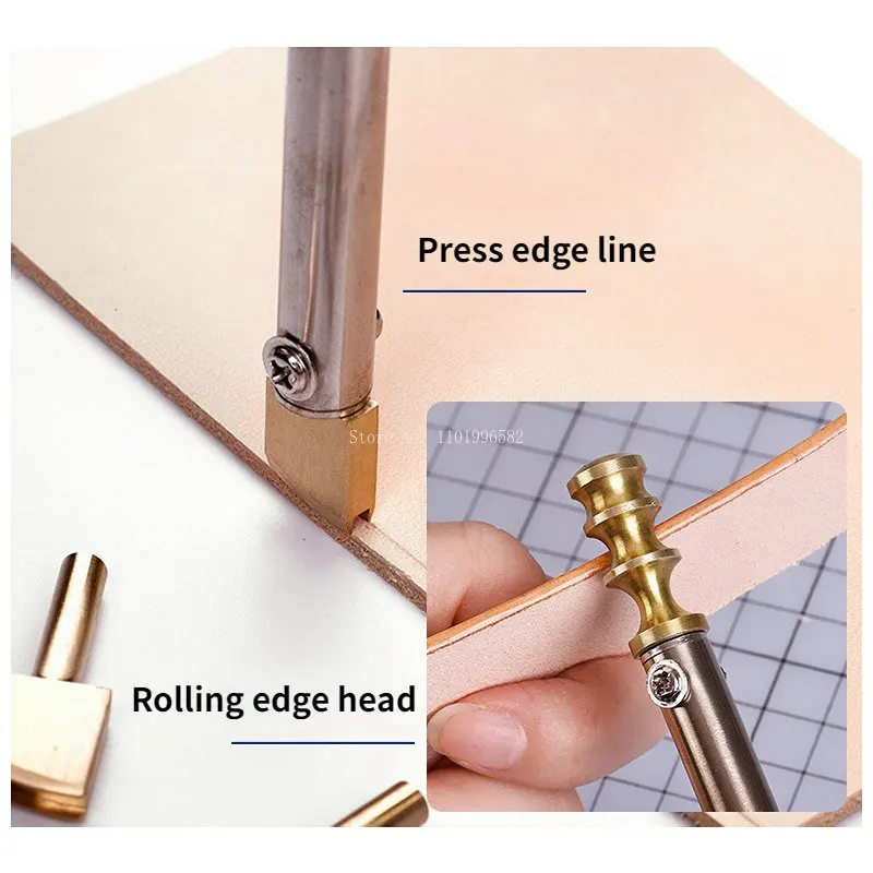 Pure Copper Pressing Edge Head Rolling Edge Head DIY Leather Edge Treatment Electric Soldering Iron Hot Pressing Edge Tool