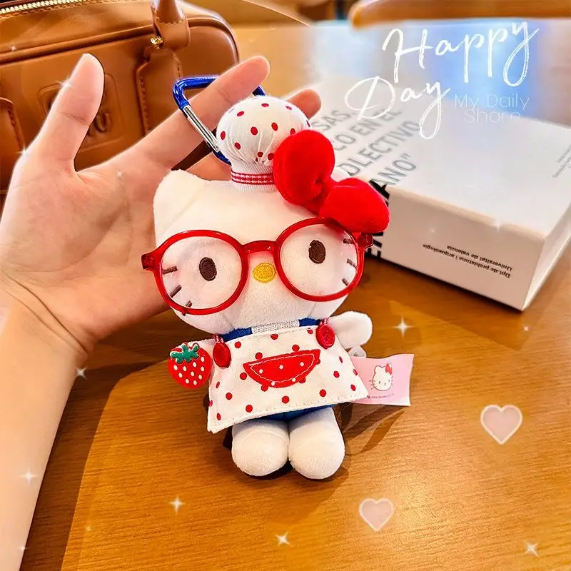 ตุ๊กตาจี้ Hello Kitty ของแท้พร้อมแท็ก ตุ๊กตาขนนุ่มน่ารัก พวงกุญแจของขวัญ