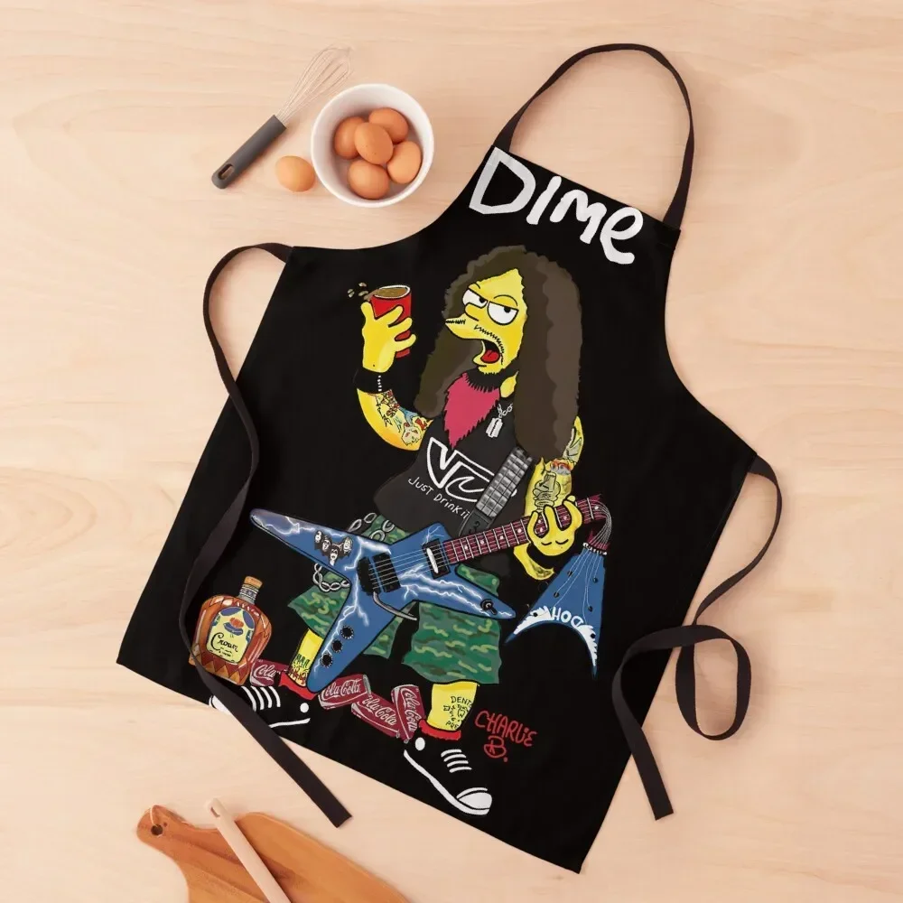 

Dimebag Darrell art Apron For Girl Manicurists barber uniform Kitchen Things And For Home Apron