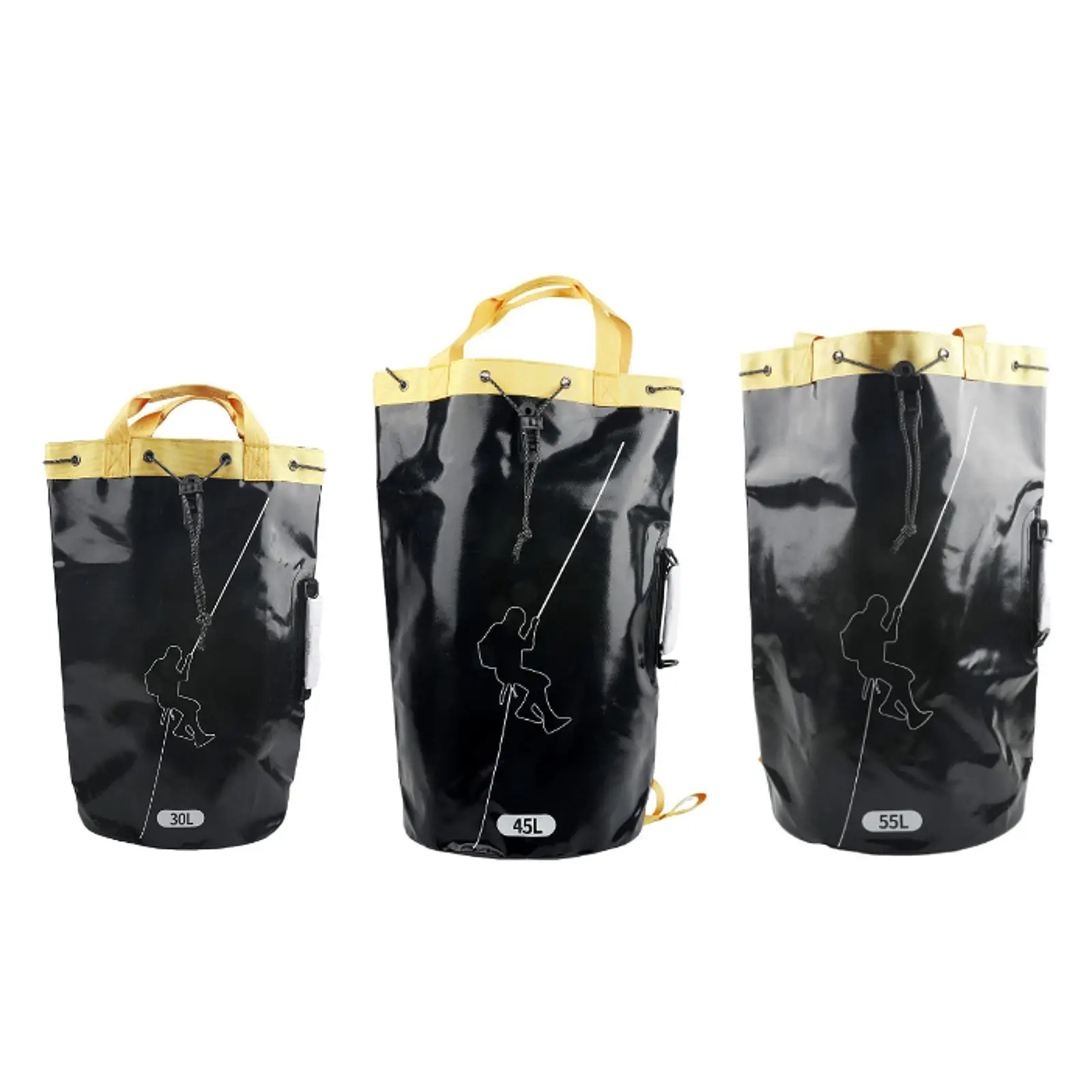 Tree Climbing Rope Bag Bottom Drainage Holes PVC Portable Arborist Equipment for Outdoor Mountaineering Rock Climbing Hiking
