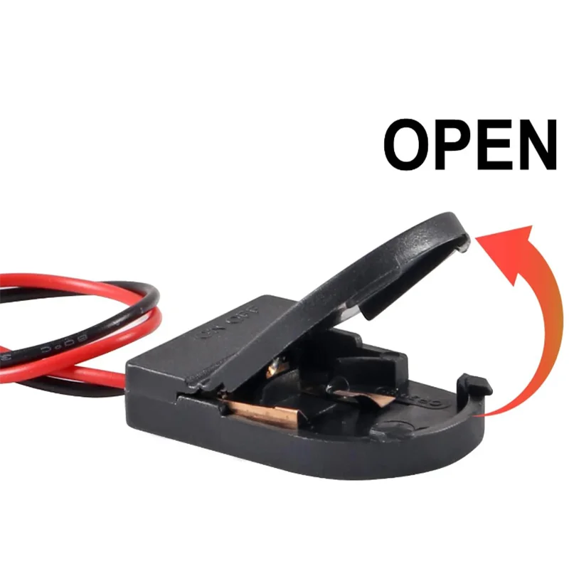 25PCS Battery Holder Coin Cell Holder, 1 x 3V CR2032 Battery Holder,Button Battery Holder with Line On Off Switch