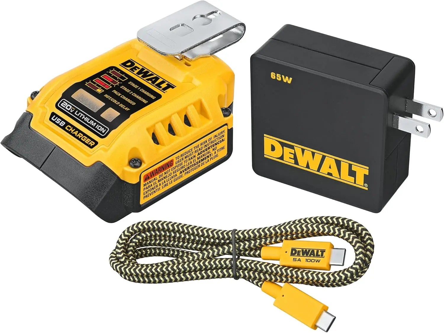 DEWALT Battery Charger and USB Wall Charging Kit (DCB094K)