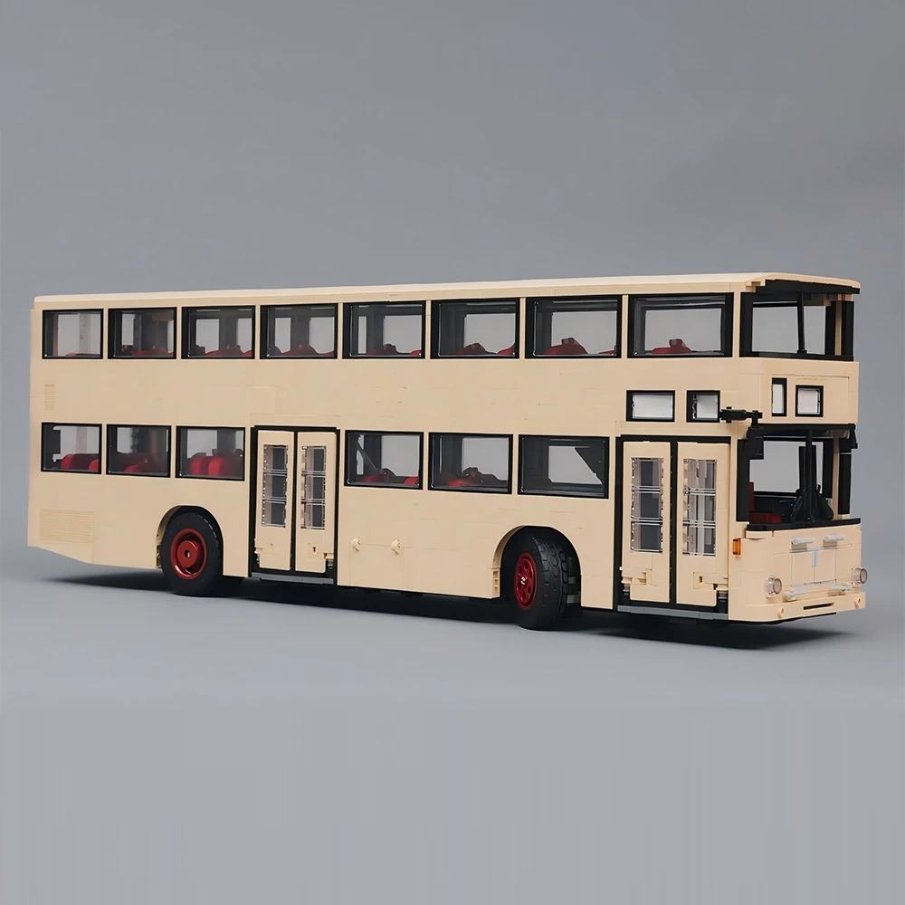

New MOC 1970s City SD200 Double-Decker Bus Model Building Blocks DIY Modular Car Assembly Children's Toy Boy Birthday Gift Set