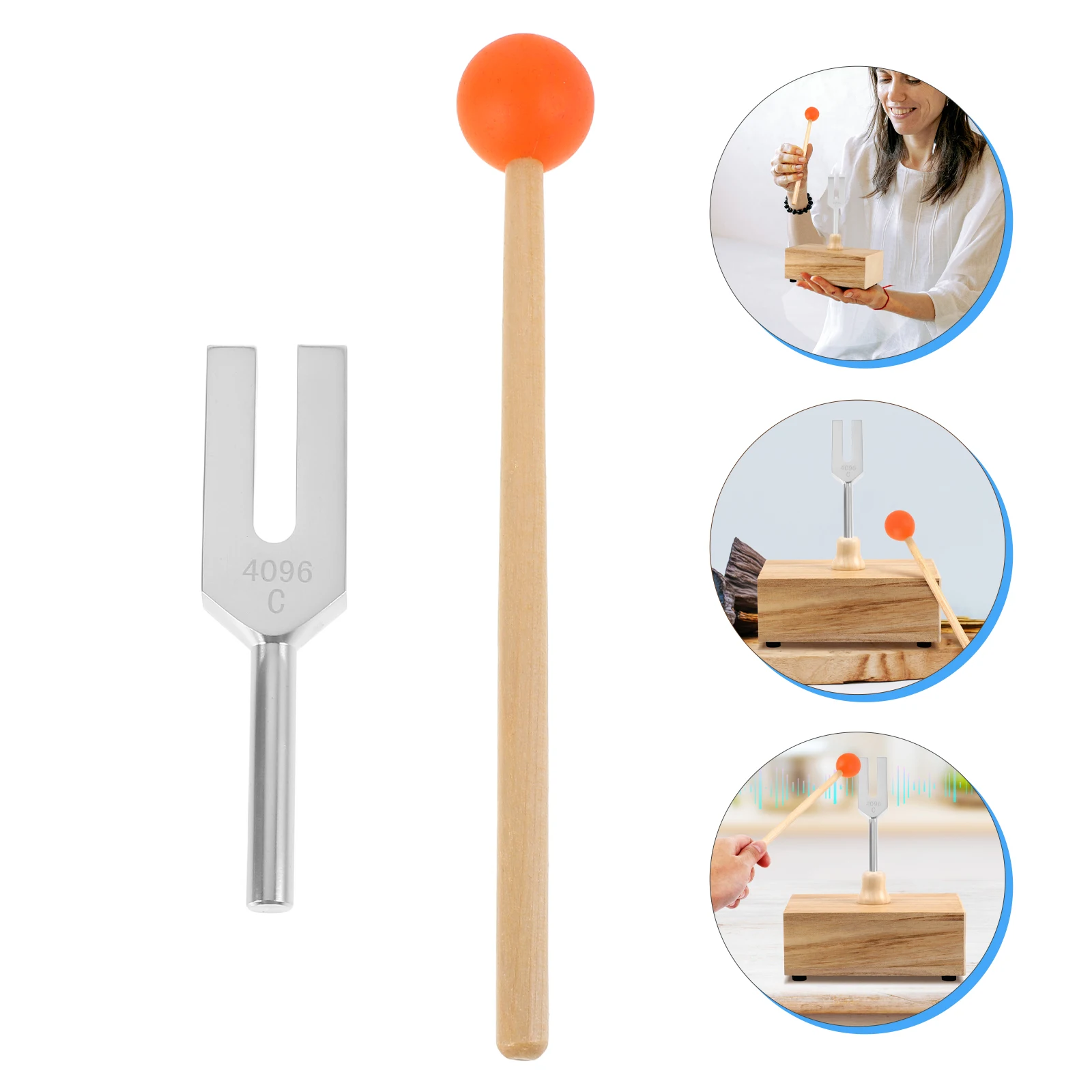 

Crystal Tone Fork Interlocking Tuning Forks Aluminum Alloy Music Instrument Tune