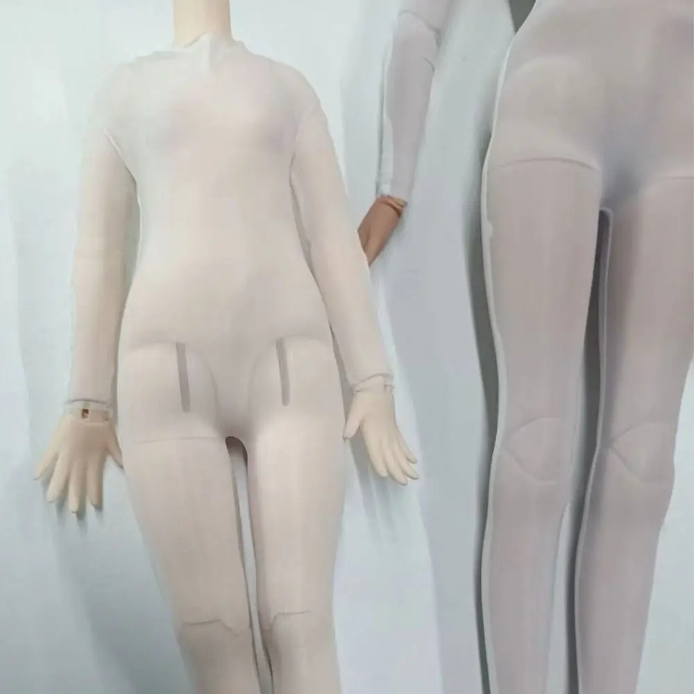 

New Cute Cotton White Pajamas for 1/3 1/4 1/6 BJD Dolls Elastic Jumpsuit Sleep Clothes for 30/45/60cm Dolls DIY Accessories