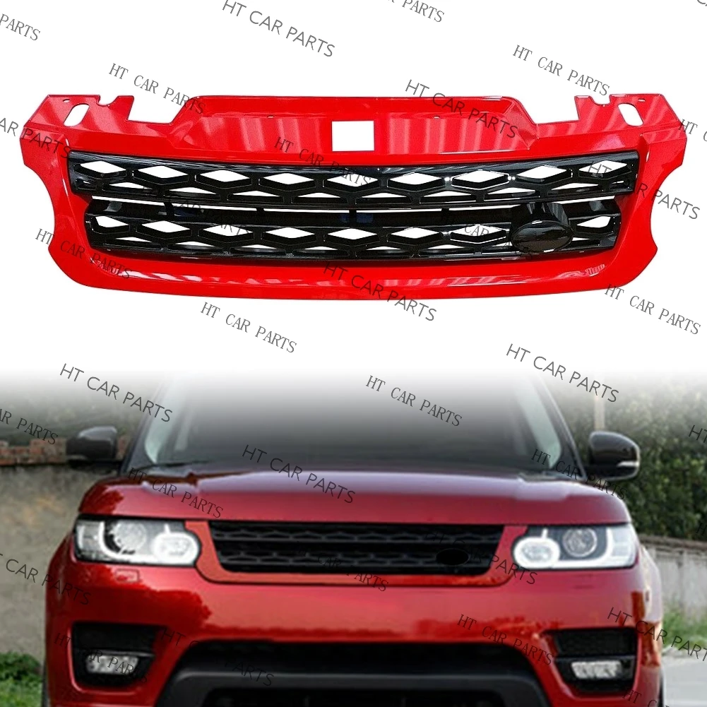 Car Front Bumper Upper Grille Grill with Emblem For Land Rover Range Rover Sport  Rde  2014 2015 2016 2017