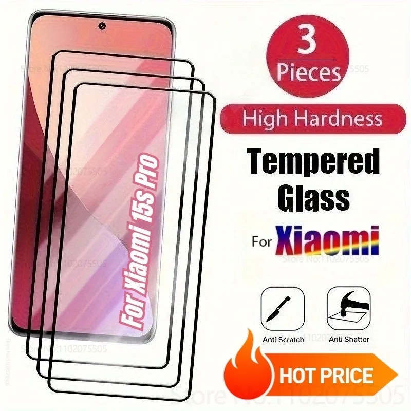 

Защитная пленка из закаленного стекла с полным покрытием для Xiaomi 15s Pro/15 Pro/15 Ultra/14T Pro/14 13 Ultra/13T, устойчивая к царапинам