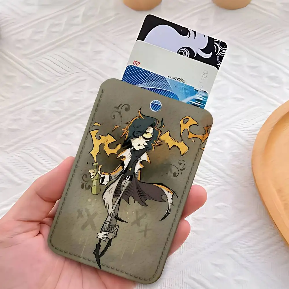 حامل مفاتيح حجري على شكل R-Ramshackles-S لبطاقات العمل والبنوك والطلاب وحافظة واقية لبطاقات الحافلات