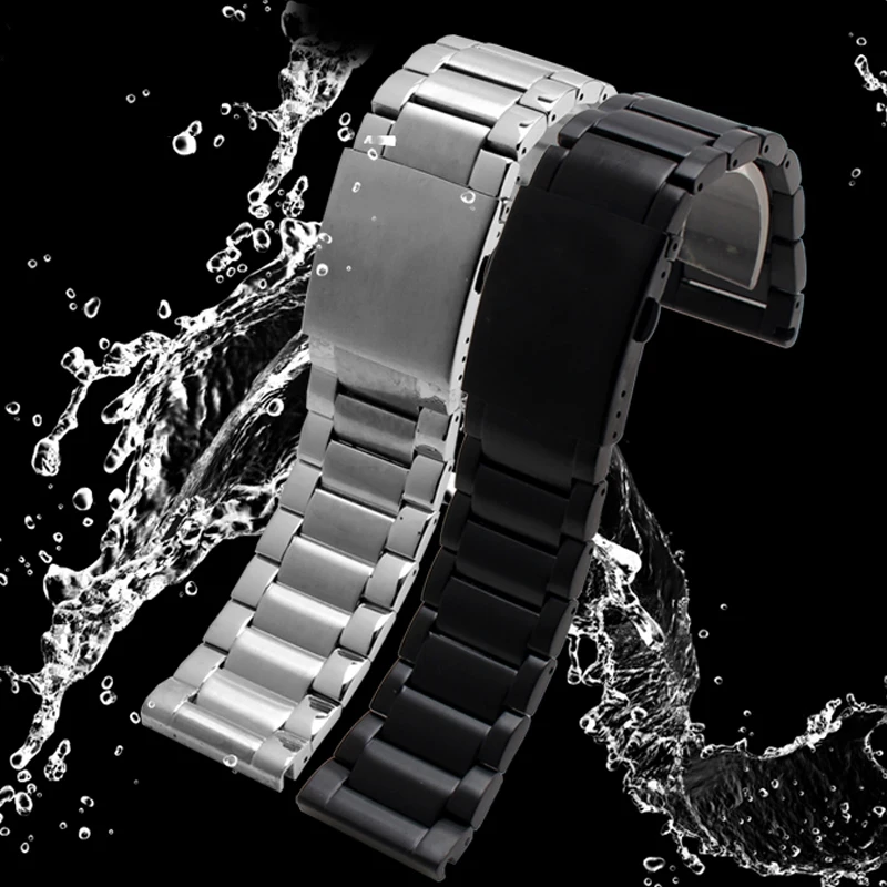 plain end Stainless steel bracelet solid metal watchband 22 24 26 28mm watch strap for diesel DZ4209 DZ4215 DZ1844 watches band