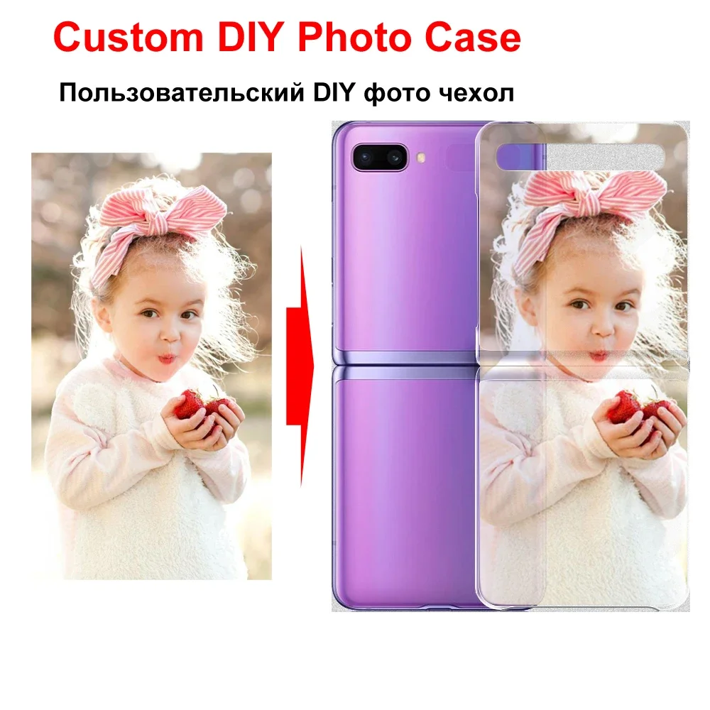 DIY for Samsung Galaxy Z Flip 6 5 4 3 2 5G Z Flip 4 3 Case SM-F700F Custom Photo Picture Cover Transparect Hard Shockproof Shell