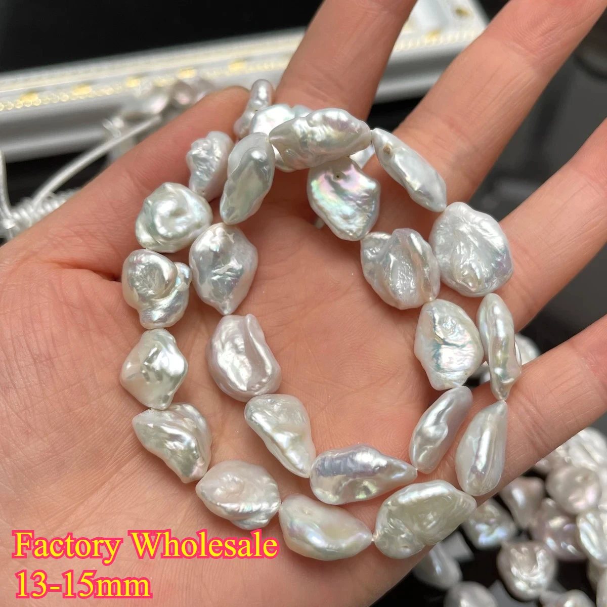 

13-15mm Natural Freshwater Irregular Baroque Pearl Bead for Jewelry Making DIY Necklace Earrings Bracelet Accessory Women Gift