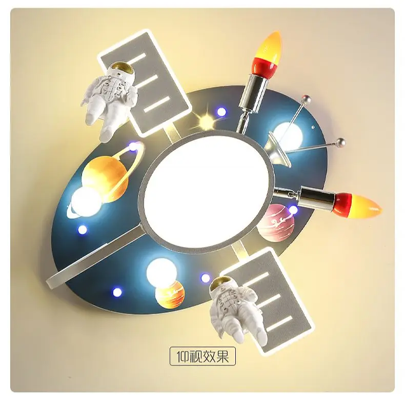 Children\'s bedroom ceiling lamp creative space aviation planet cartoon lamp boy room lamp Luminaire lustre LED ceiling lamp