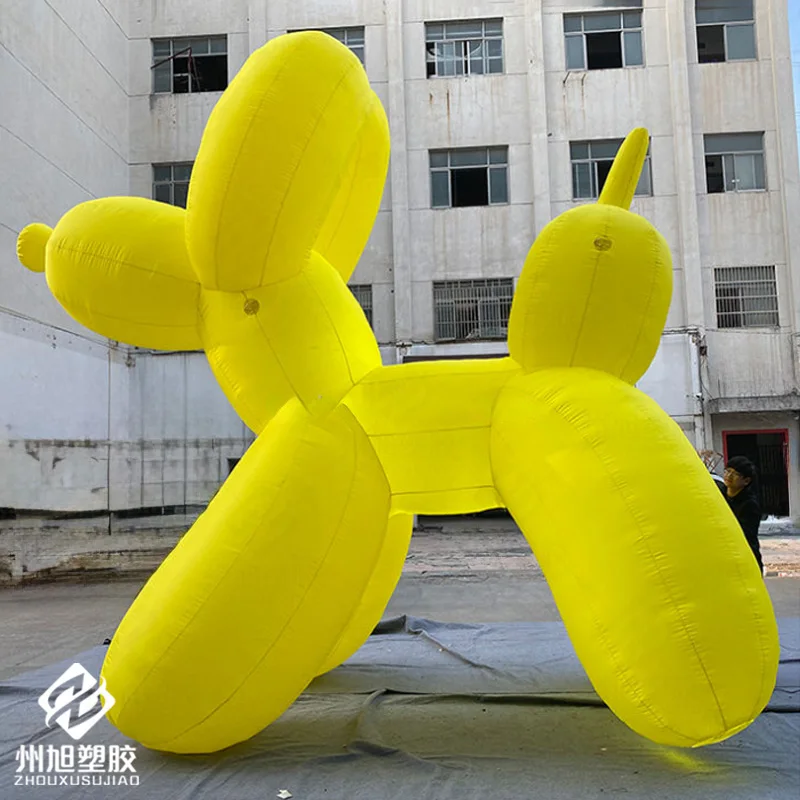 كلاب قابلة للنفخ، نماذج هوائية على شكل حيوانات مع منفاخات، مركز تسوق خارجي ودعائم تزيين نشاط مربع